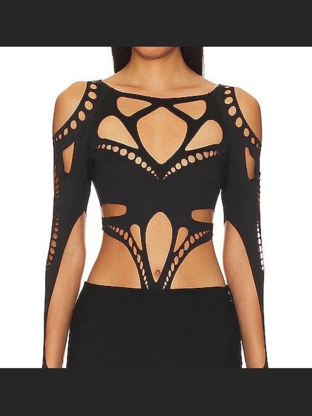 BNWOT Thistle and Spire Boudicca Bodysuit Black Cut Out XS